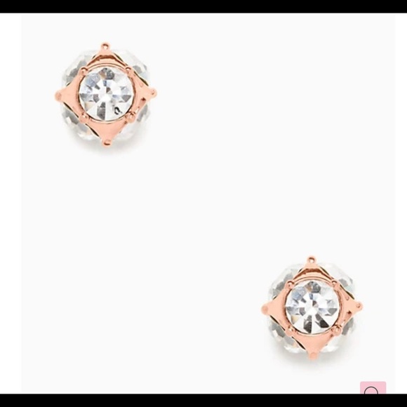 NEW KATE SPADE ♠️LADY MARMALADE ROSE GOLD STUD EARRINGS - Picture 2 of 8